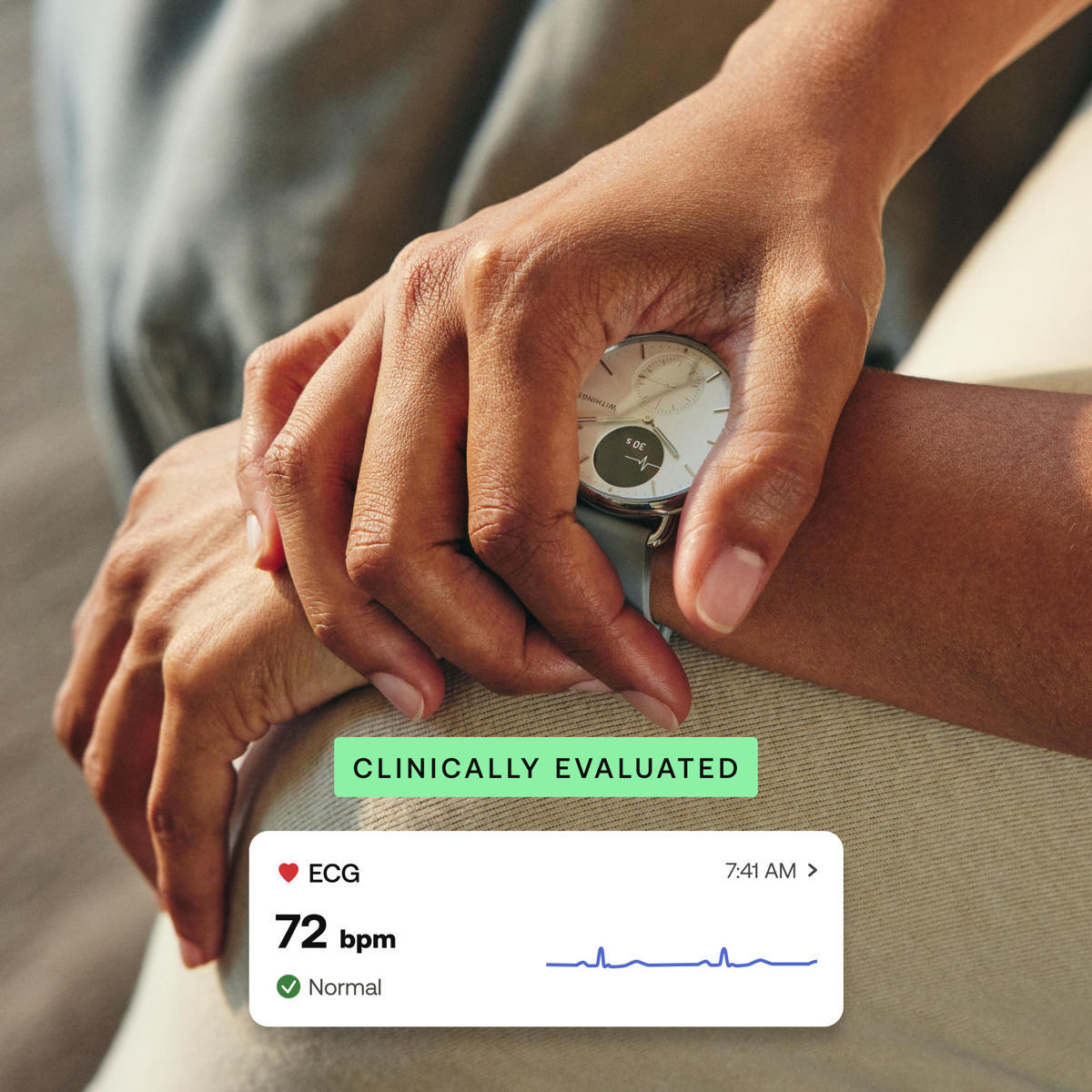 WITHINGS ScanWatch 2 - Smartwatch per la salute ECG SpO2 temperatura 38mm Bianco 7/7