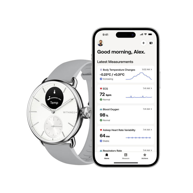 Relógio Withings ScanWatch 2 38mm branco