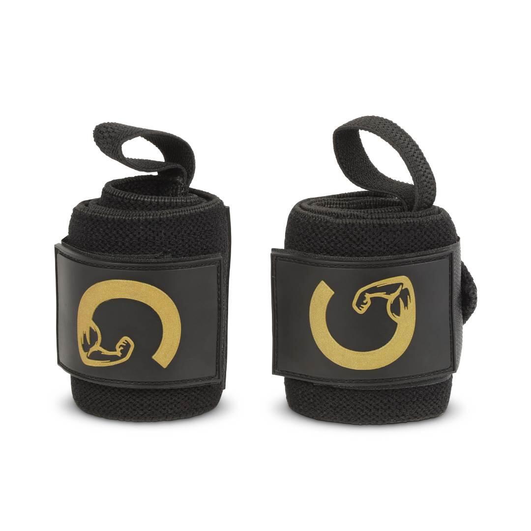 GOLDEN GRIP Wrist Wraps - Krachttraining - Powerlifting - Fitness - Zwart