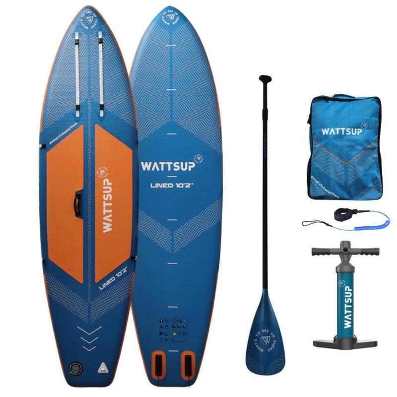 SUP board set with accessories - inflatable - Lined 10'2