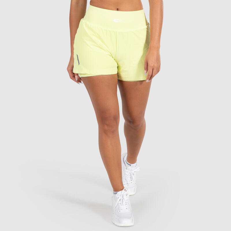Damen Shorts Fastlane Lime für Sport & Freizeit