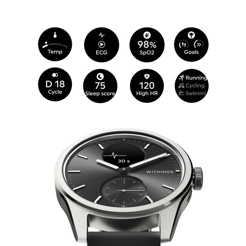 Relógio Withings ScanWatch 2 42mm preto