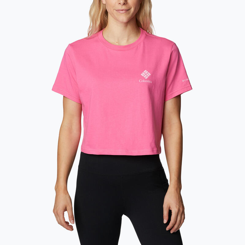 Tricou drumeție femei North Cascades Cropped roz