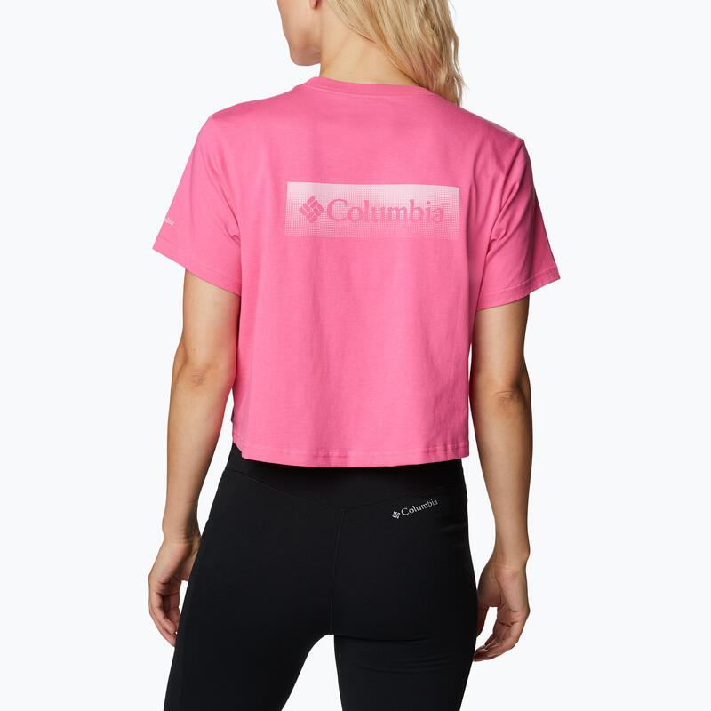 Tricou drumeție femei North Cascades Cropped roz