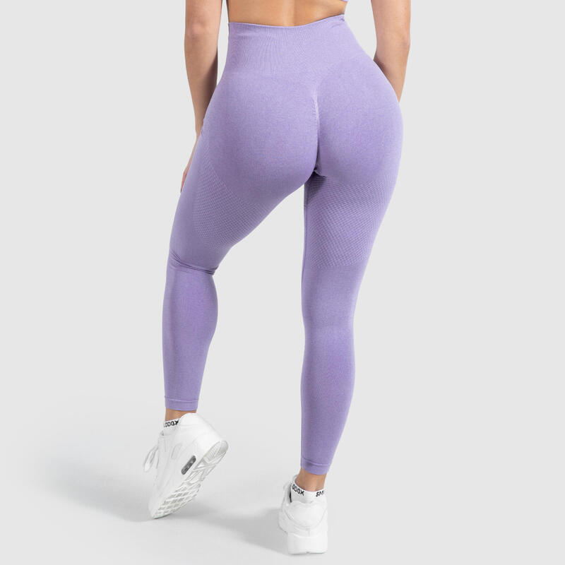 Damen High Waist Leggings Amaze Scrunch Pro Lila Melange für Sport & Freizeit