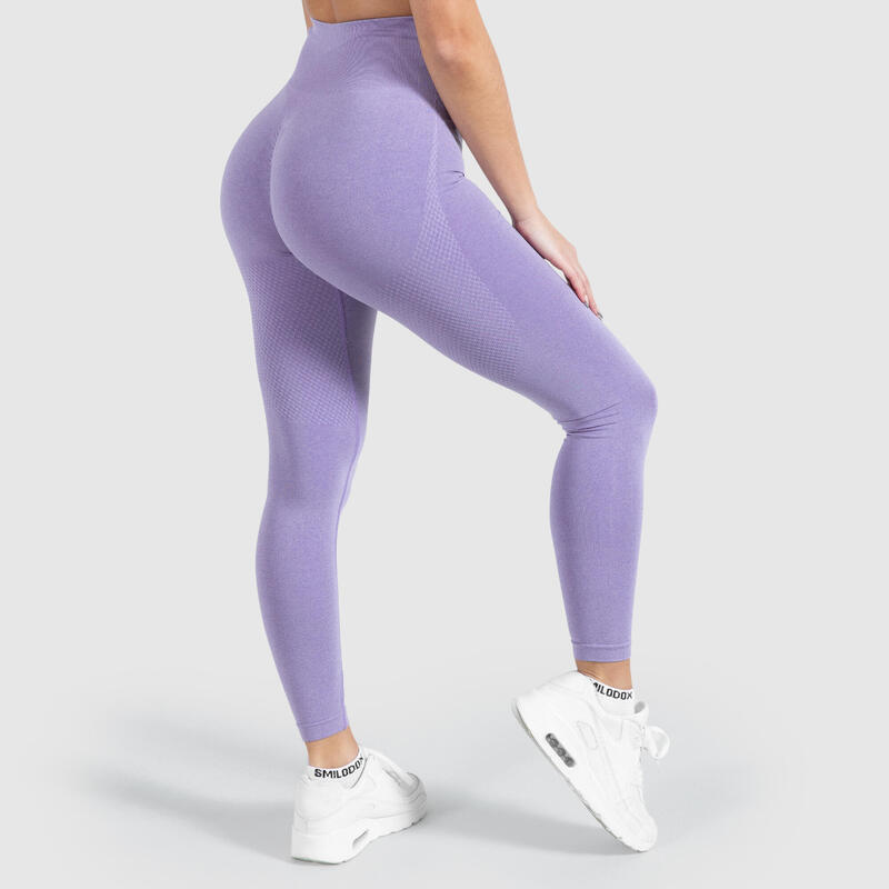 Damen High Waist Leggings Amaze Scrunch Pro Lila Melange für Sport & Freizeit