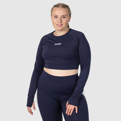 Damen Crop Longsleeve Advanced Lanita Dunkel Blau