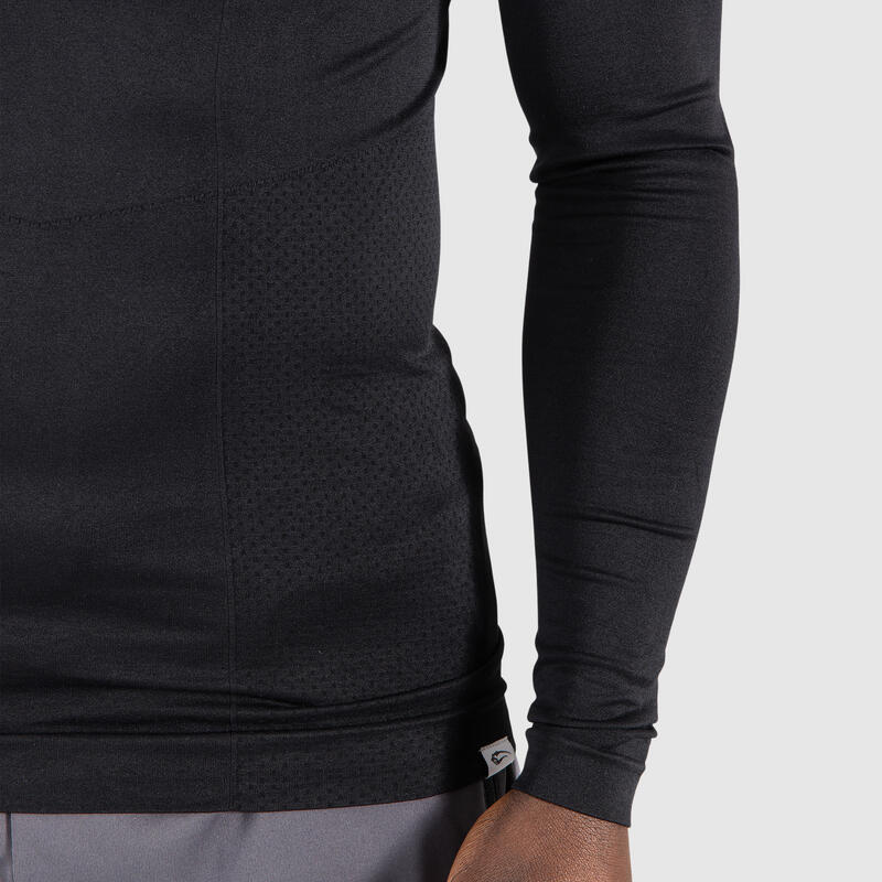 Herren Longsleeve Ethan Schwarz für Sport & Freizeit