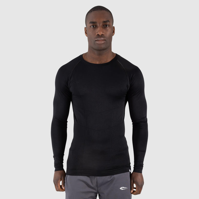 Herren Longsleeve Ethan Schwarz für Sport & Freizeit