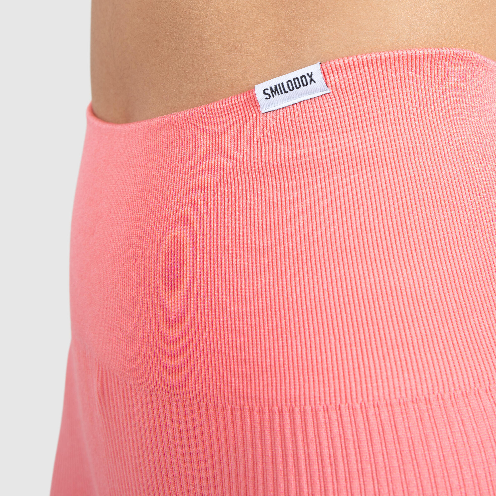 Damen High Waist Leggings Amaze Ripp Koralle 3/4