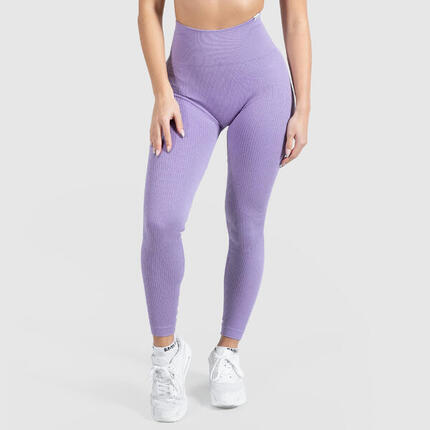 Damen High Waist Leggings Amaze Ripp Hellblau Melange