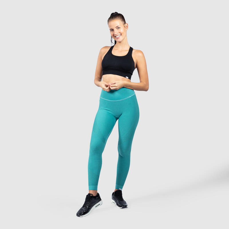 Damen Leggings Beam Grün für Sport & Freizeit