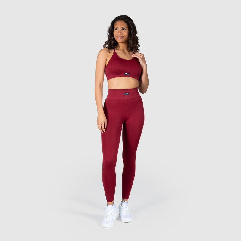 Damen High Waist Leggings Marissa Bordeaux für Sport & Freizeit