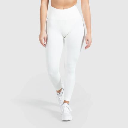 Damen High Waist Leggings Amaze Ripp Creme