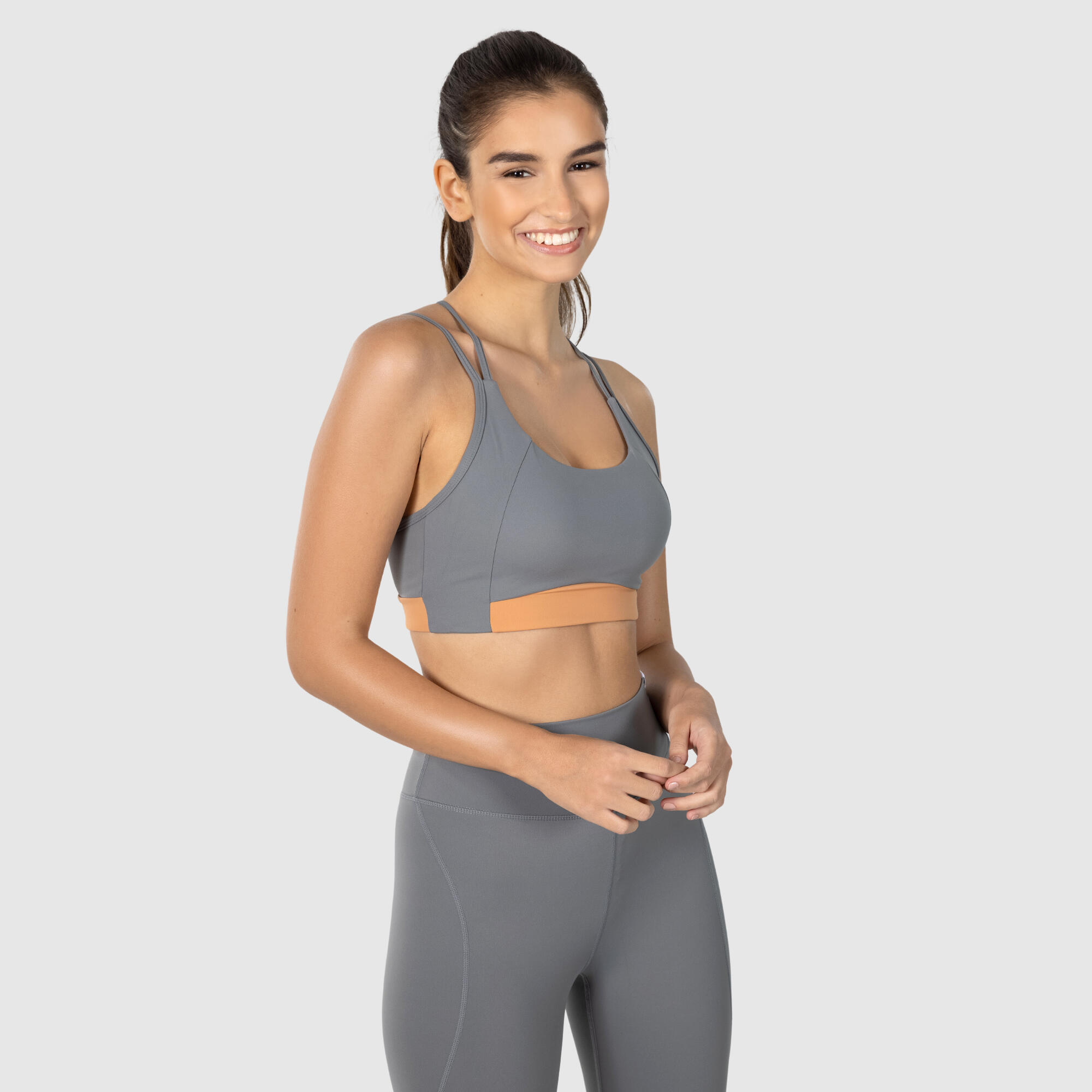 SMILODOX Damen Sport BH Advanced Vickie Dunkelgrau