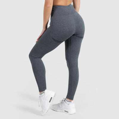 Damen High Waist Leggings Amaze Ripp Weinrot