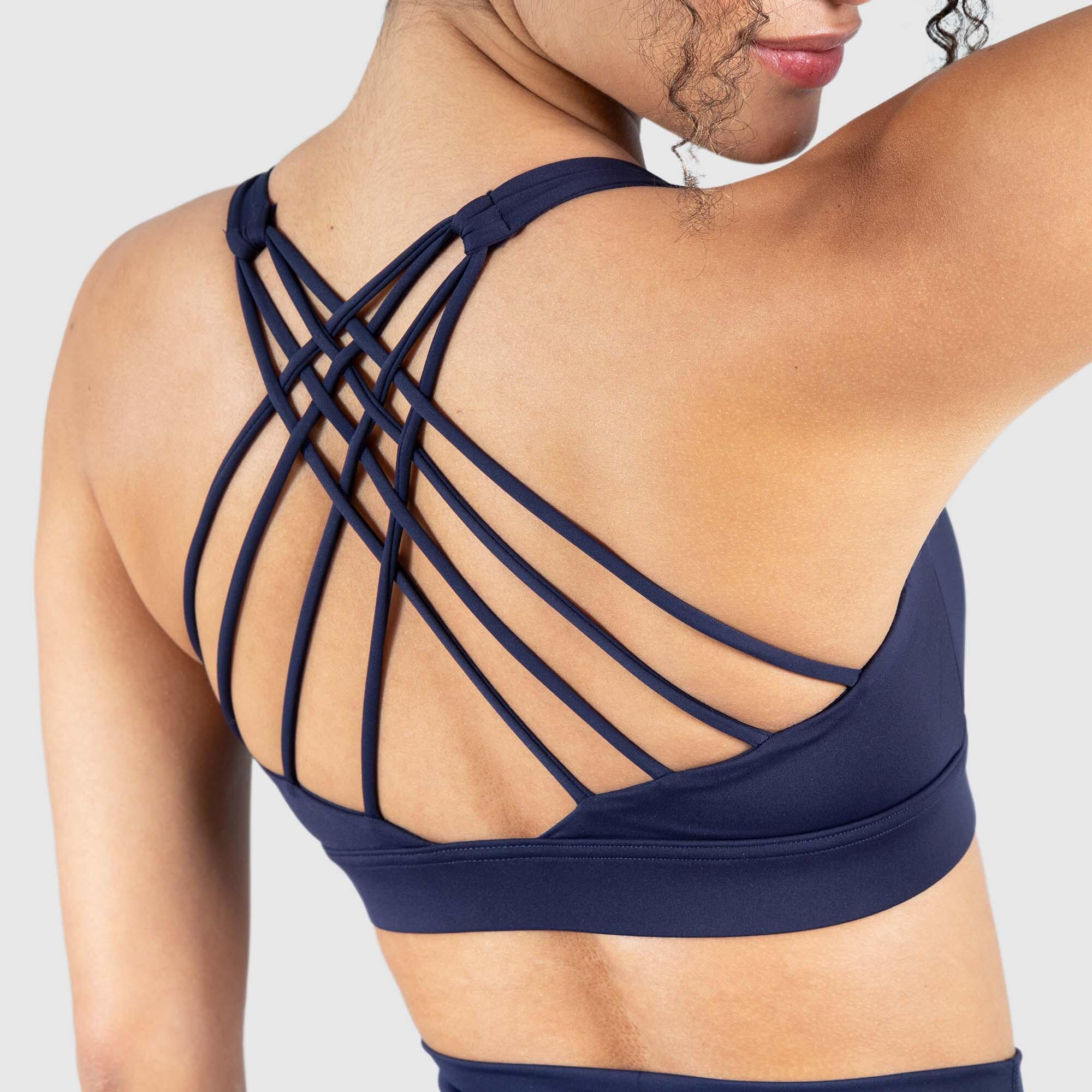 Damen Sport BH Sienna Dunkelblau 3/4