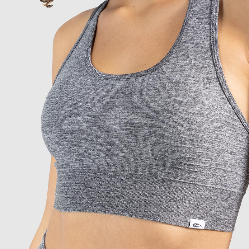 Damen Sport BH Bonita Grau Melange für Sport & Freizeit