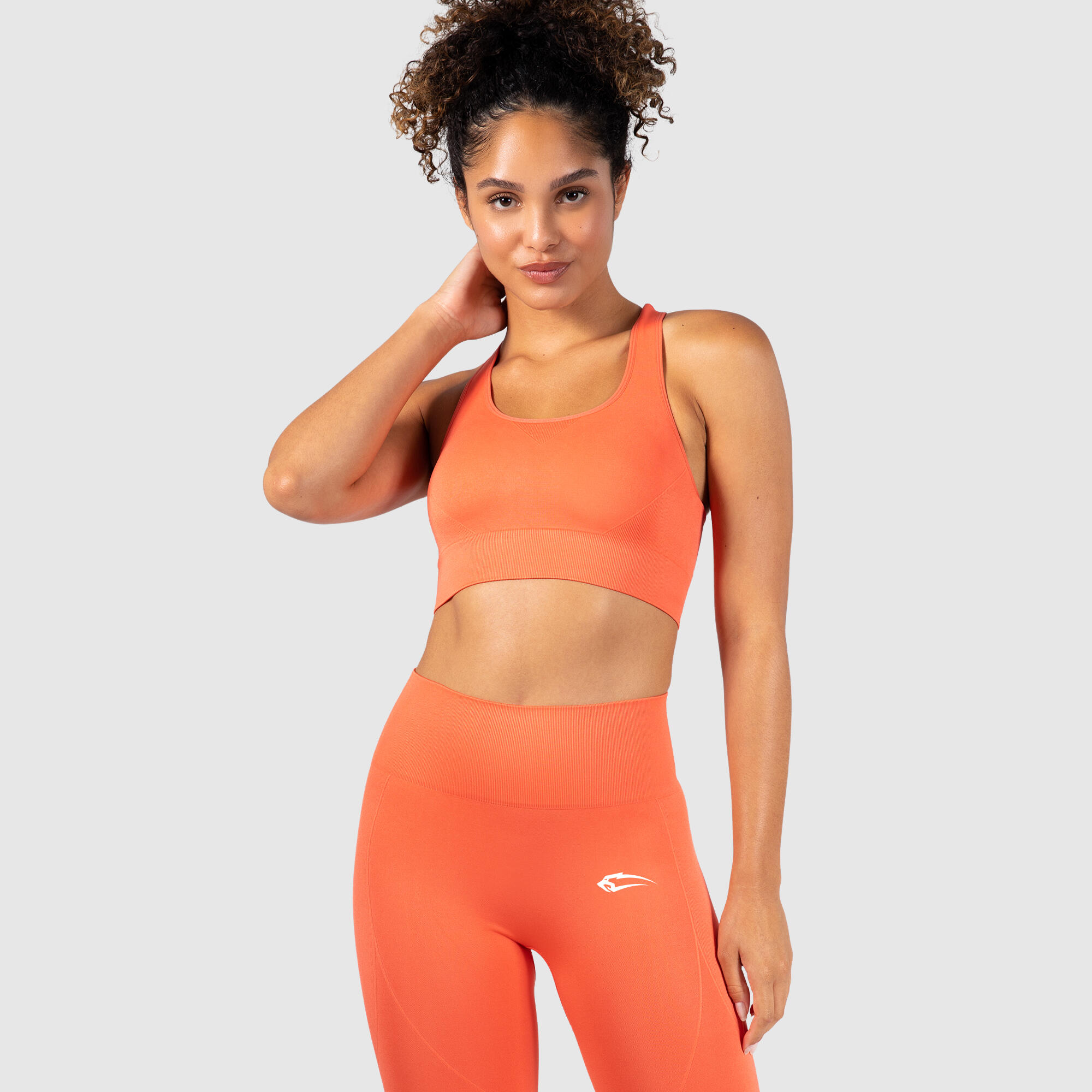 SMILODOX Damen Sport BH Amy Orange