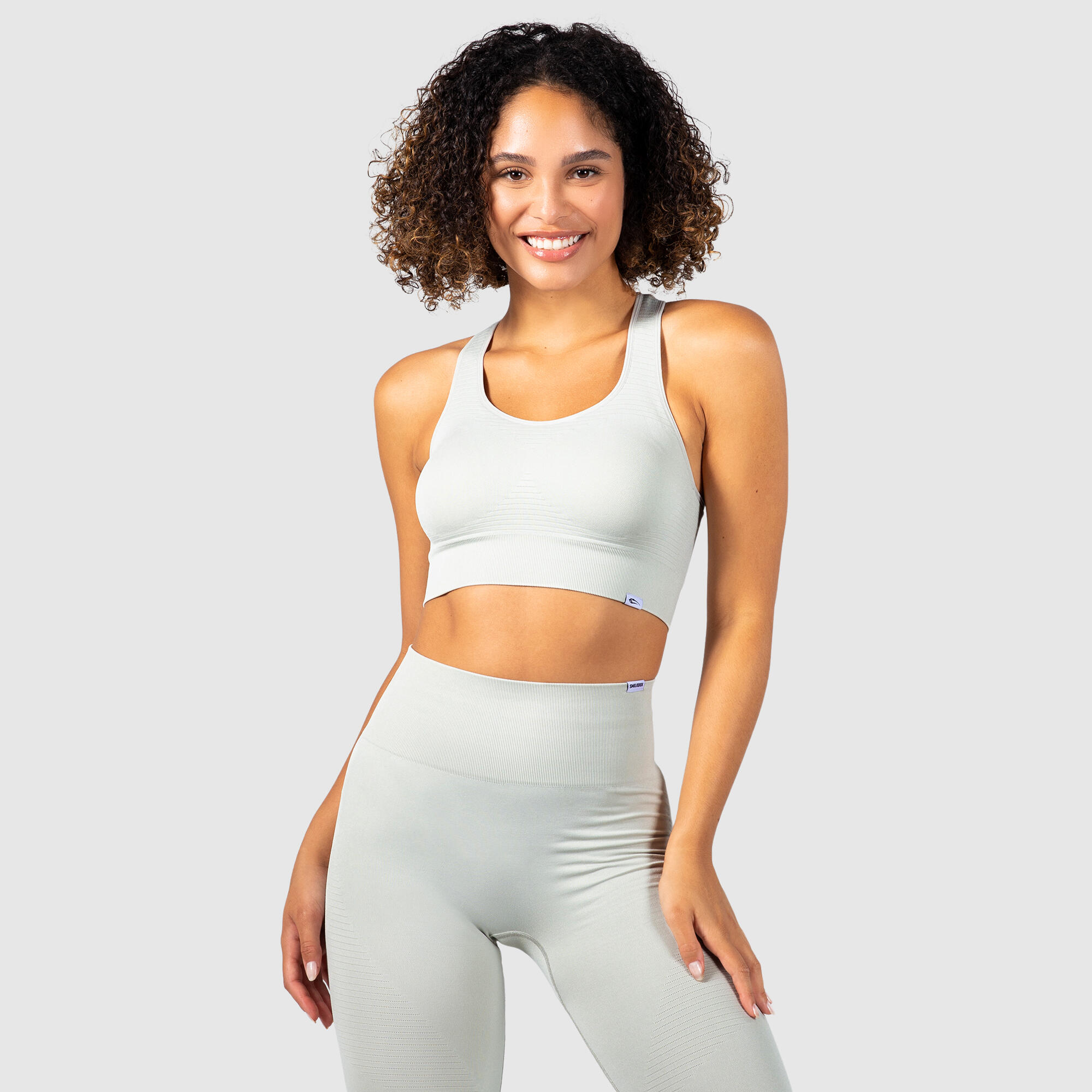 SMILODOX Damen Sport BH Cleo Hellgrau