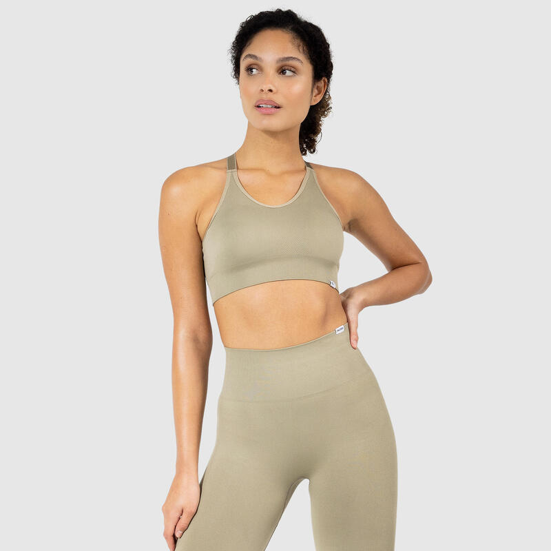 Damen Sport BH Amber Khaki für Sport & Freizeit