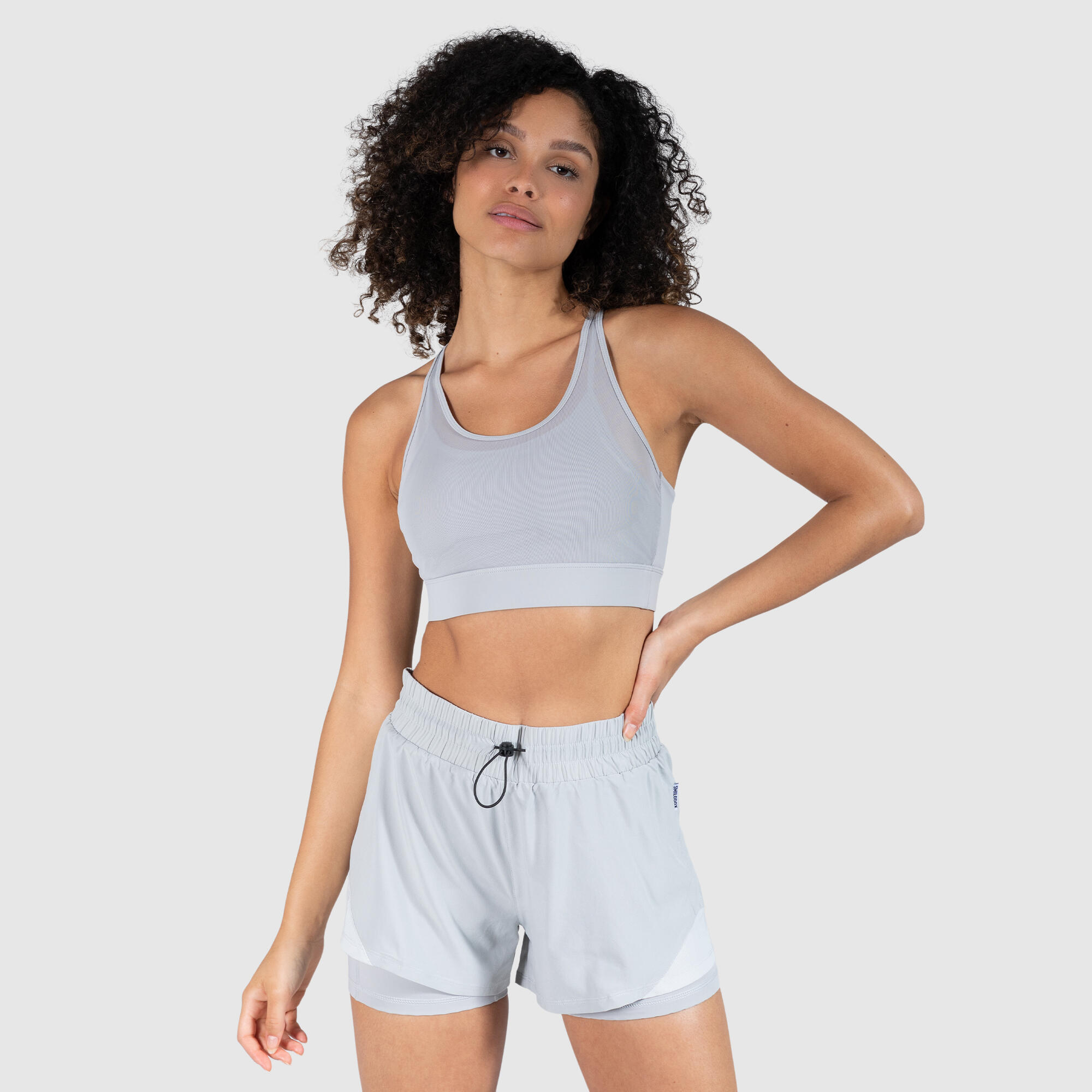 SMILODOX Damen Sport BH Roxy Grau