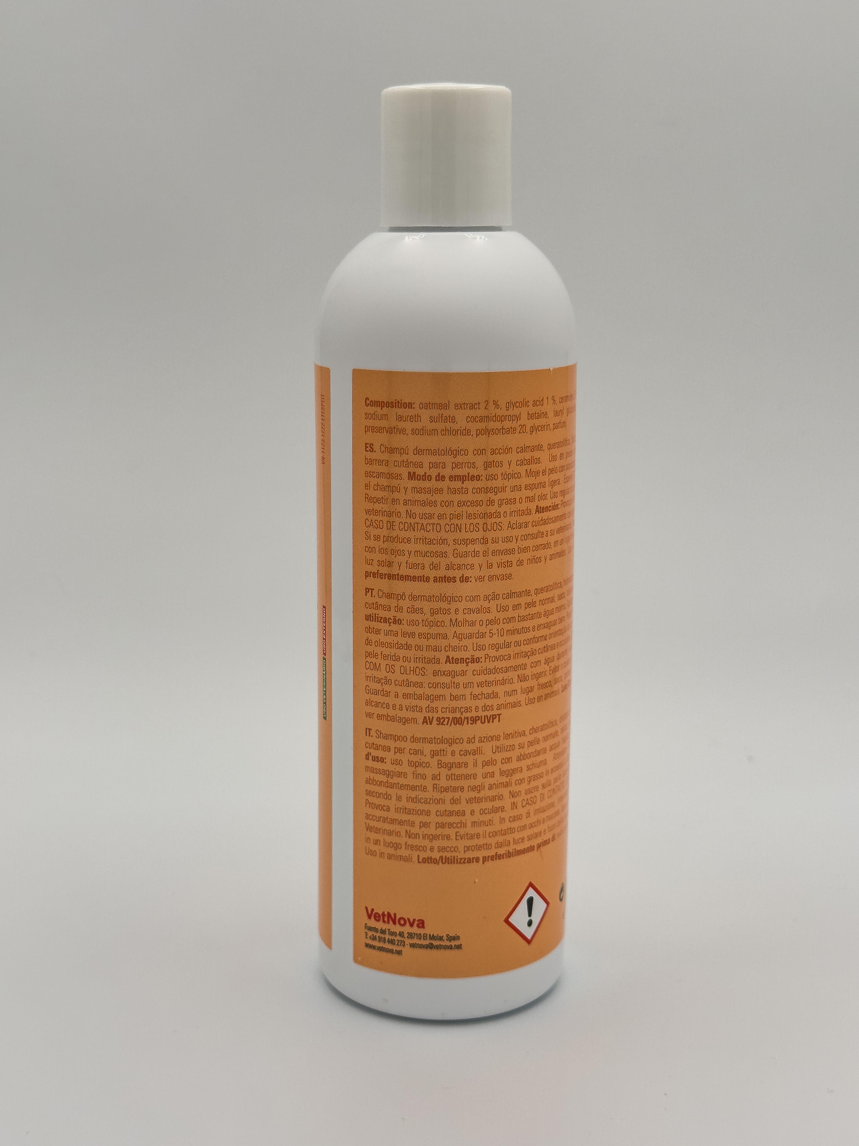 Champô Dermatológico de Última Geração Cutania GlycOat para cavalos 2/3