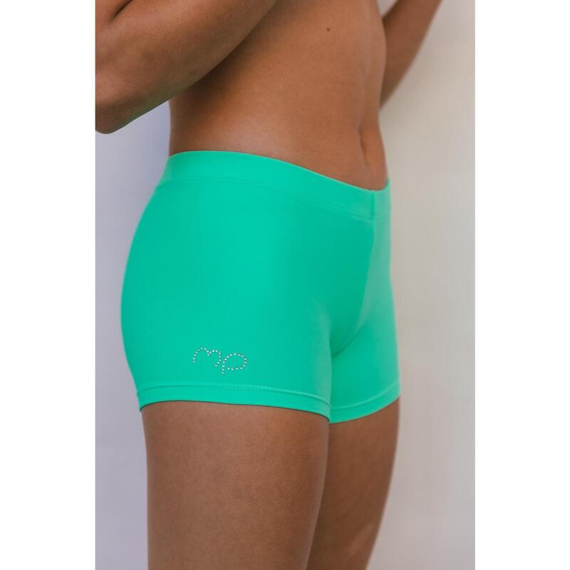 Short De Gymnastique Scintillant Pour Filles 3-14 Ans - Polyester Élastique Pour Danse Et Sport