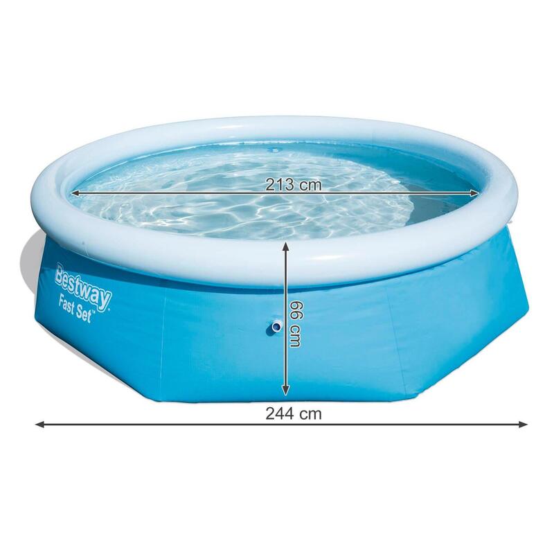 Fast Set Piscina insuflável redonda 244x66 cm 57265 Bestway