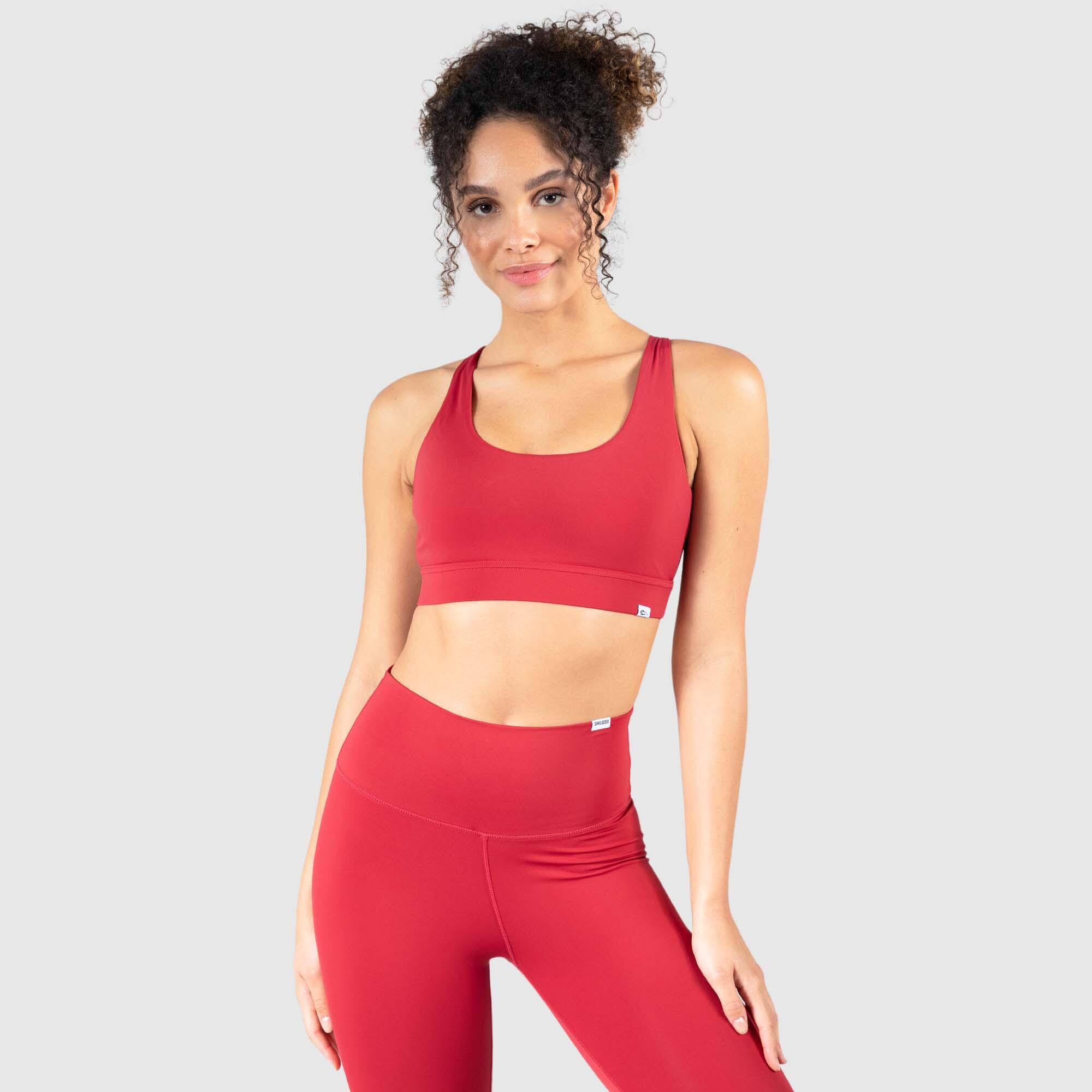 SMILODOX Damen Sport BH Sienna Rot