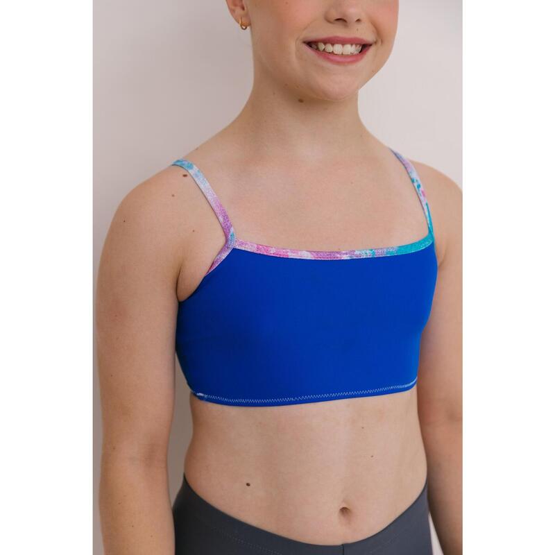 Top de Ginástica Pivot Azul Menina