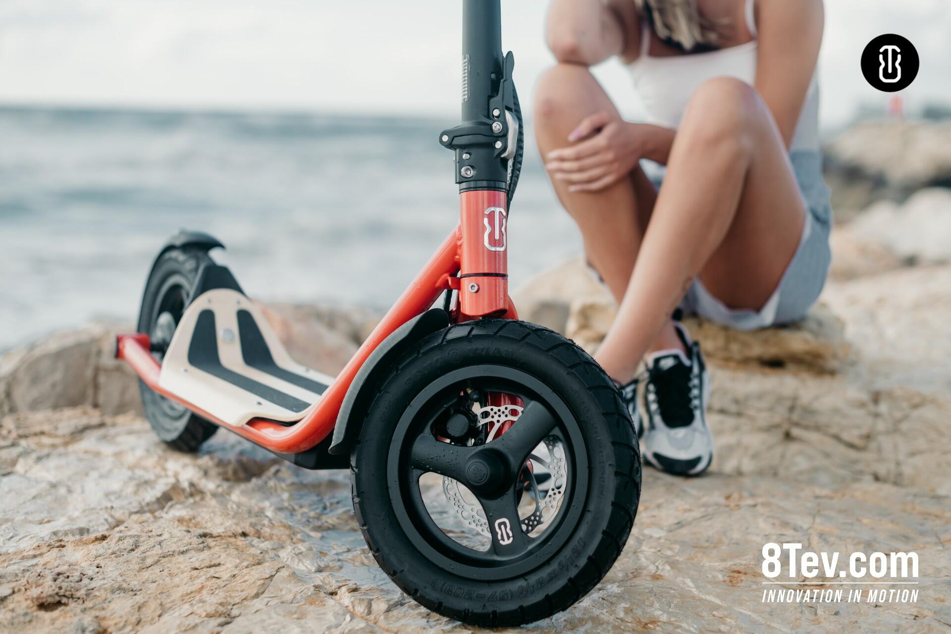 8Tev Adult Electric Scooter, B12 Proxi, Red 5/5