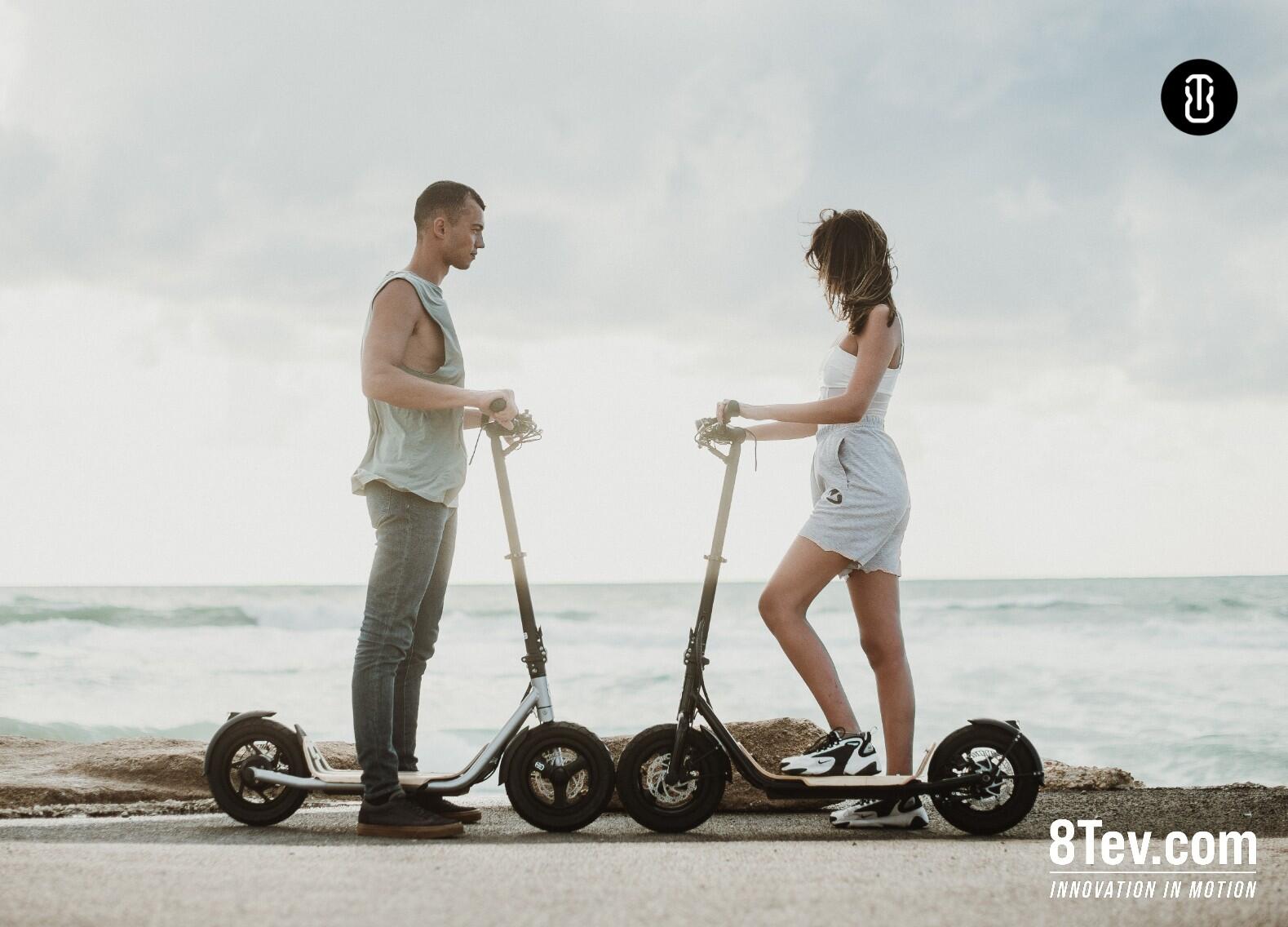 8Tev Adult Electric Scooter, B12 Proxi, Silver 4/5