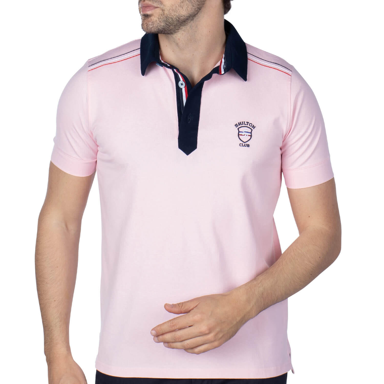 Shilton - Polo Basic Ecusson Rugby Homme - Polo Manches Courtes - Rose - 60 5xl - Decathlon