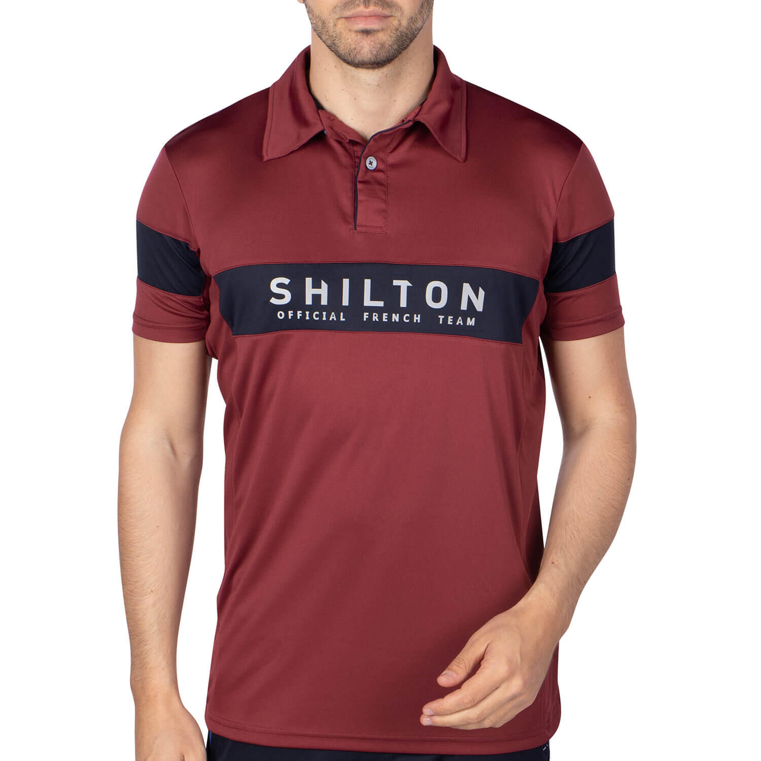 Shilton - Polo Sport Bicolore Homme - Polo Manches Courtes - Bleu|marron|rouge - 42 M/l - Decathlon
