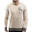 Pull col V patch coton laine homme