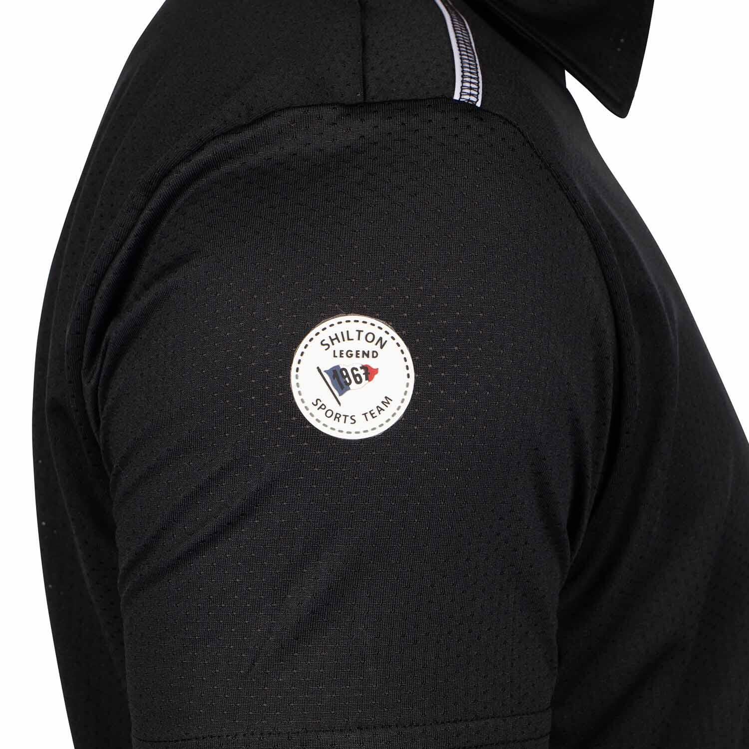 Polo de sport zippé perforé XXL / Noir 4/5