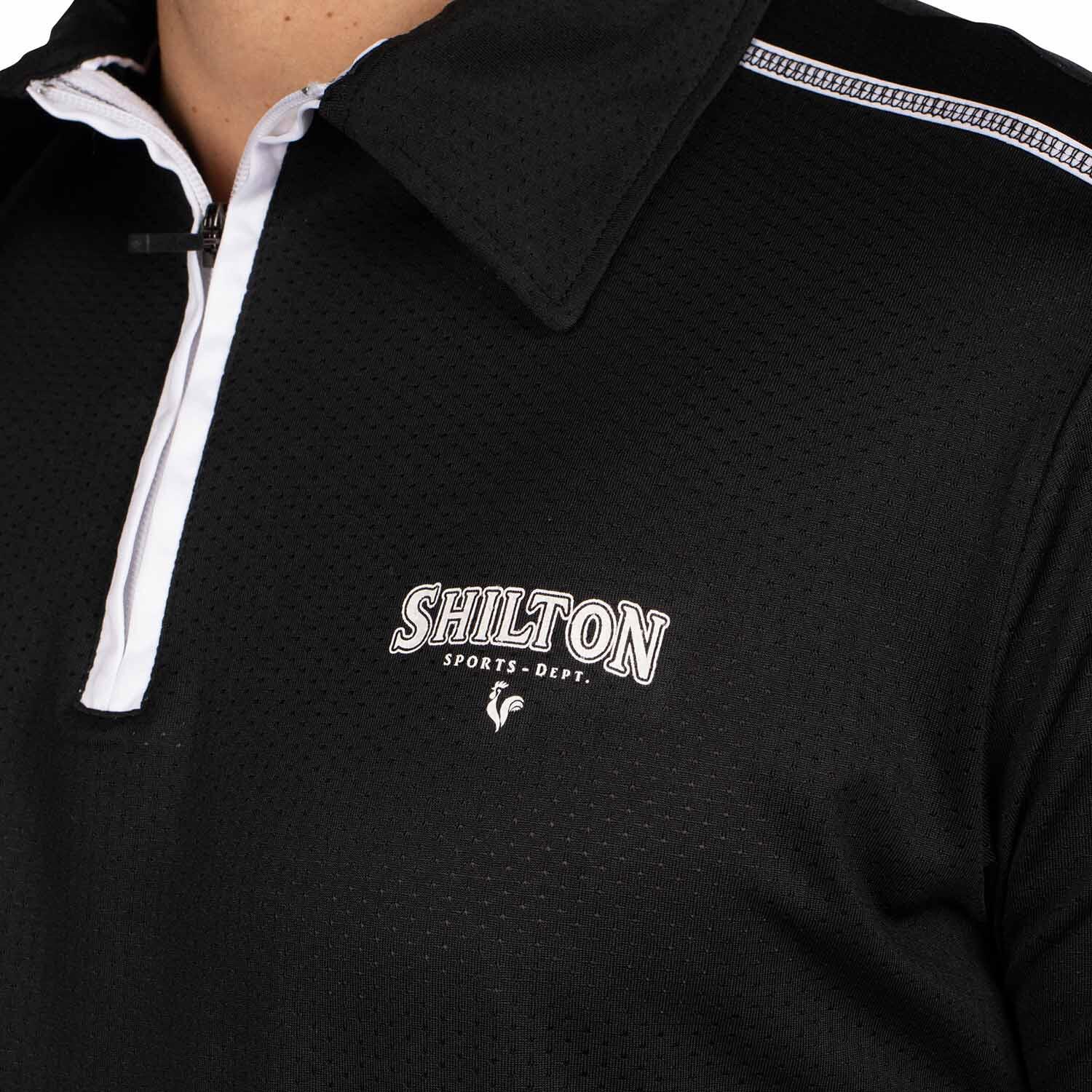 Polo de sport zippé perforé XXL / Noir 5/5