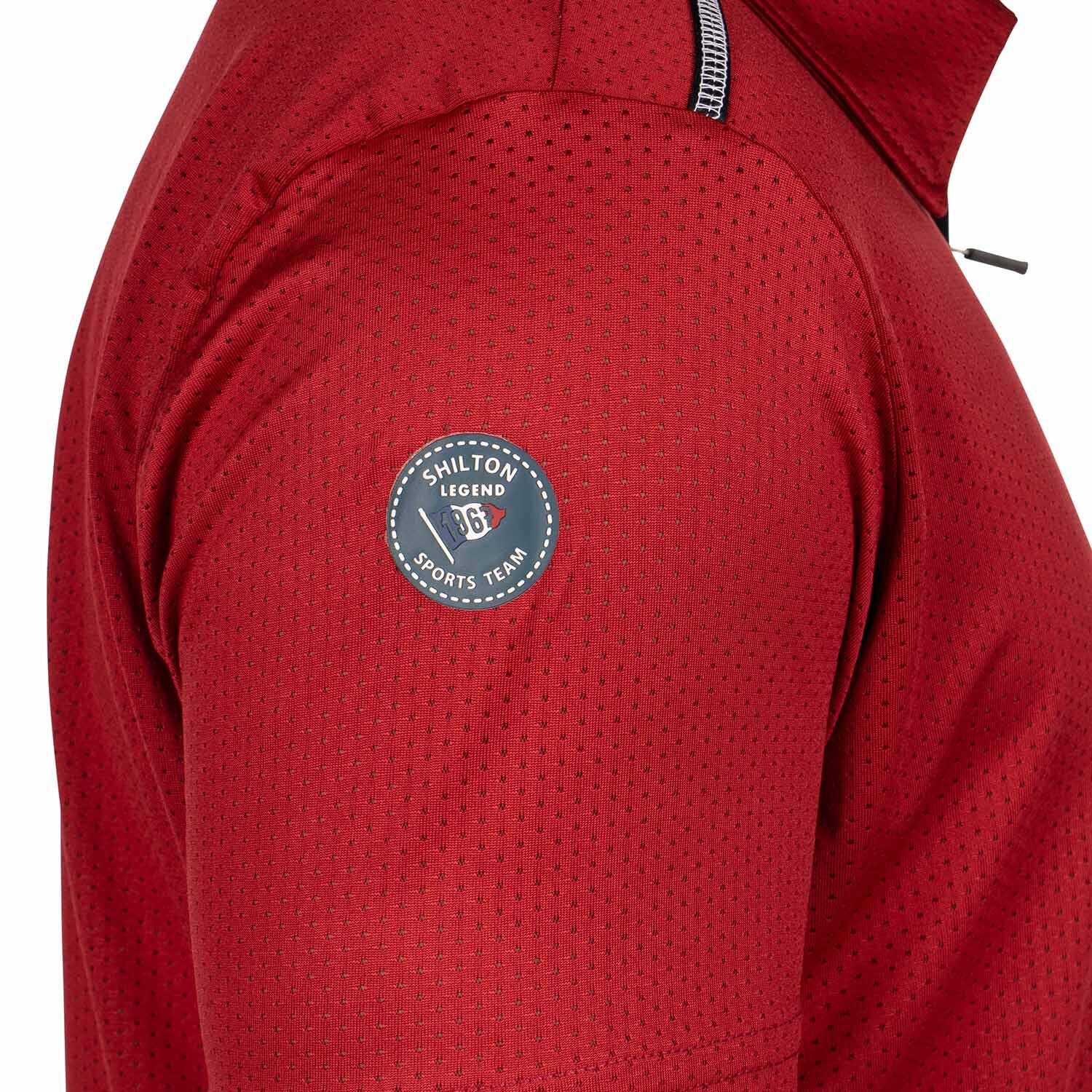 Polo de sport zippé perforé 3XL / Rouge 4/5