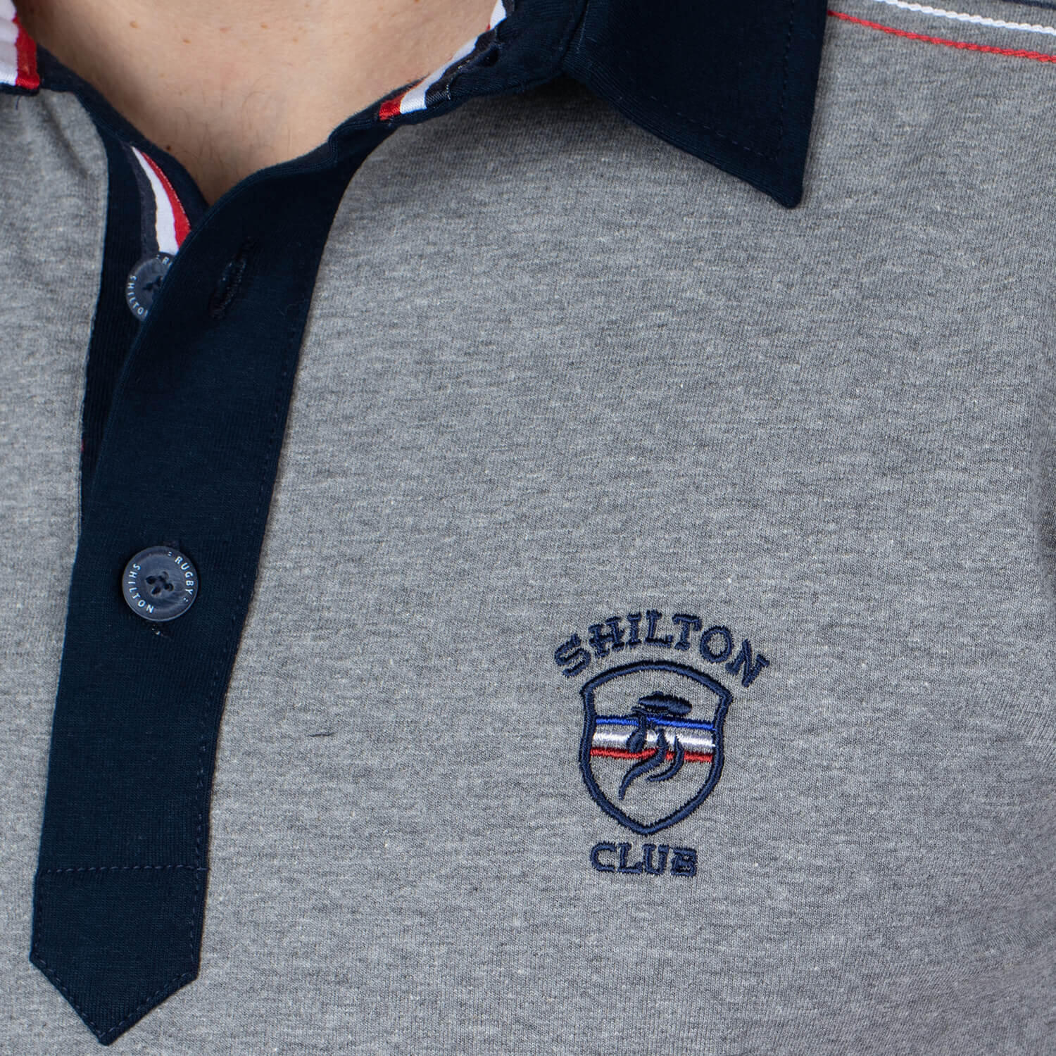 Polo basic ecusson RUGBY homme 3/4