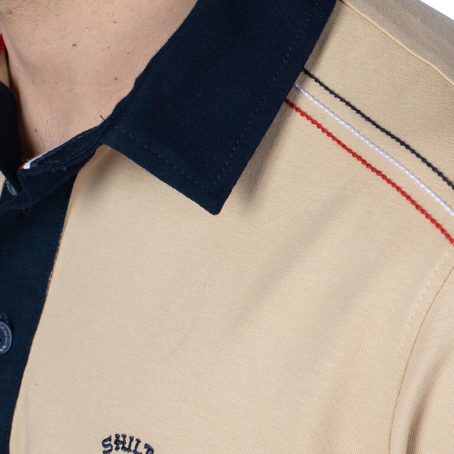 Polo basic ecusson RUGBY homme 4/4