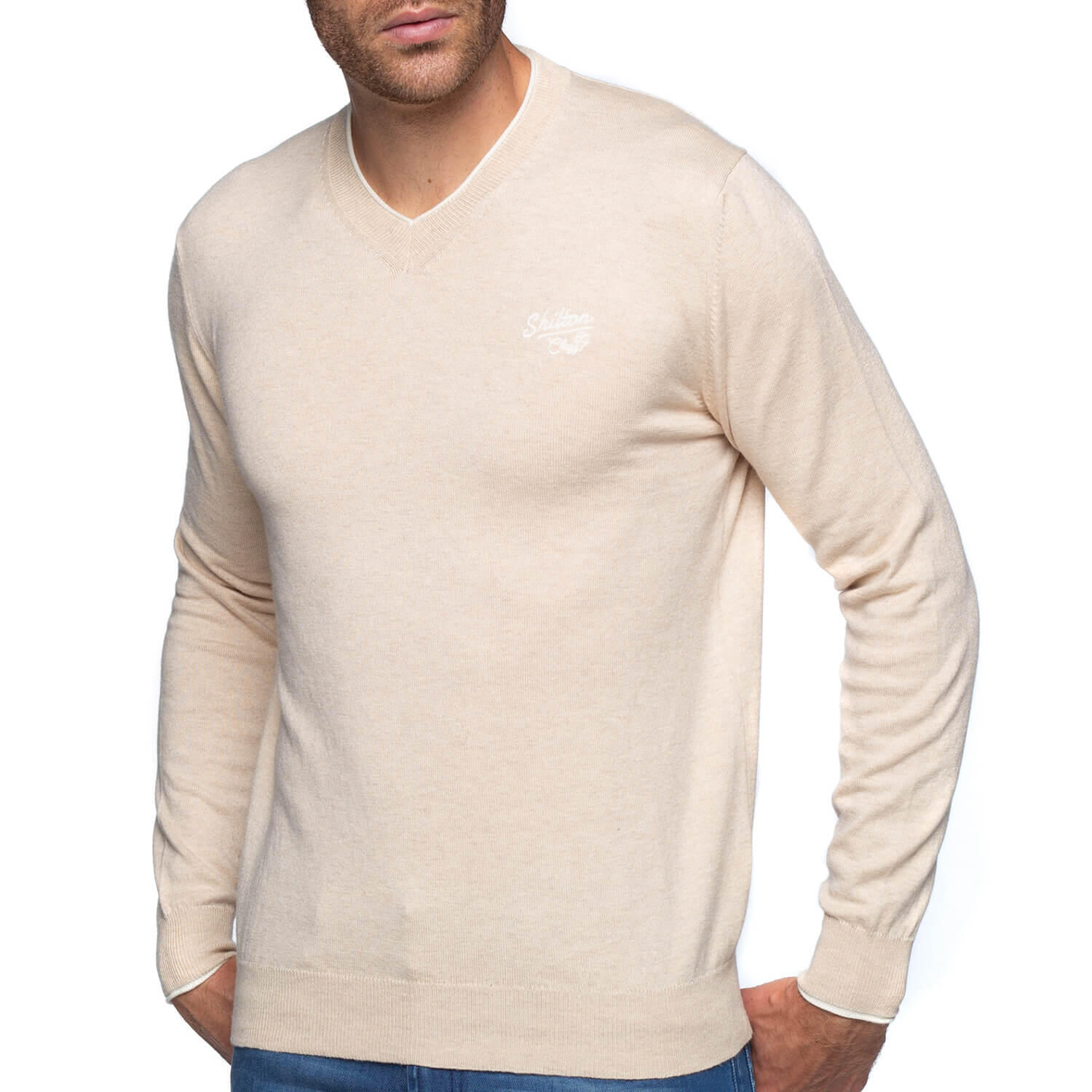 Pull col V coton laine homme SHILTON Decathlon