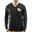 Pull col V patch coton laine homme