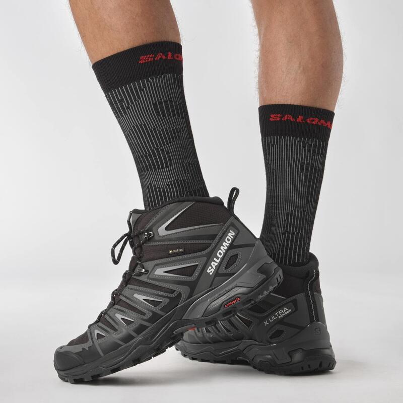 Salomon Ghete Drumetie Barbati X Ultra Pioneer Mid Gore-Tex Negru