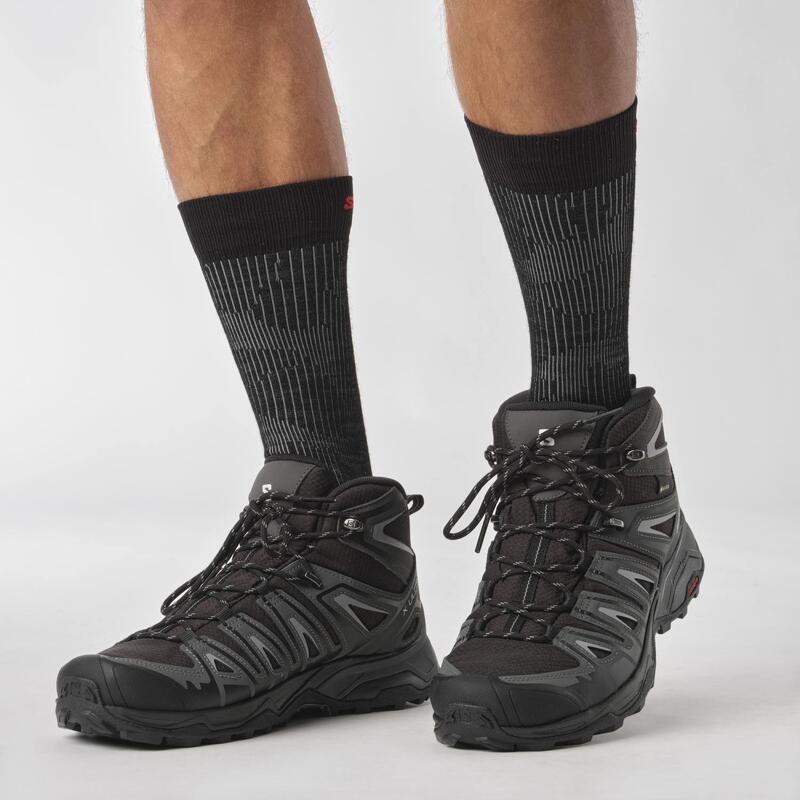 Salomon Ghete Drumetie Barbati X Ultra Pioneer Mid Gore-Tex Negru