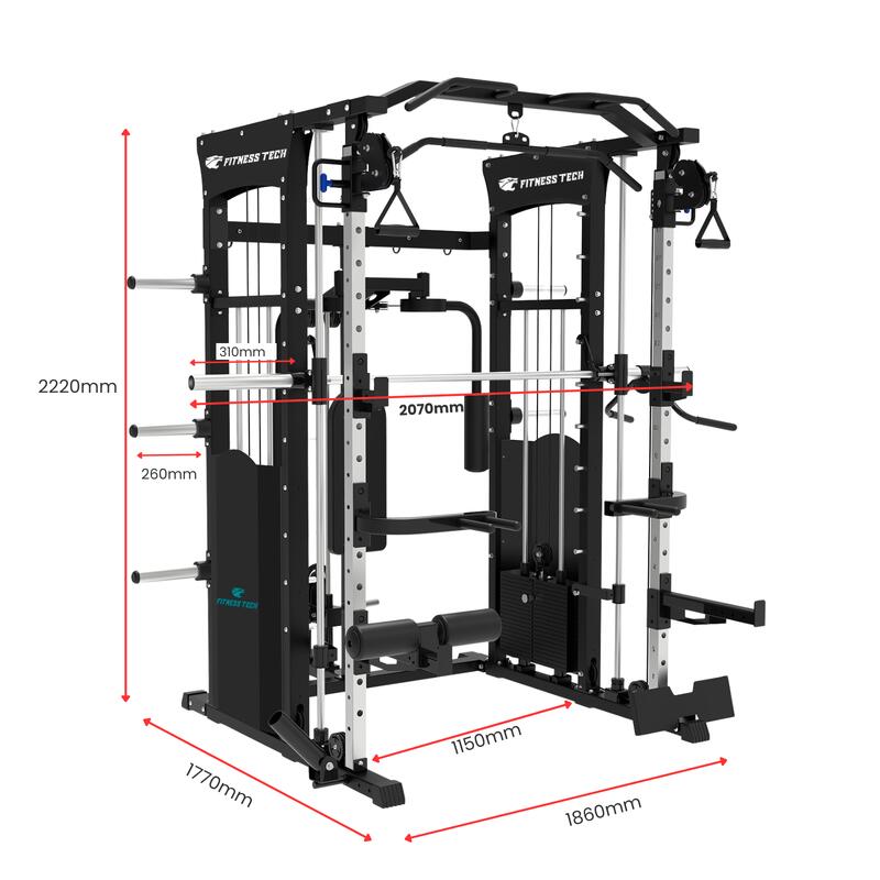 Multipower Máquina Smith F28 Pro Fitness Tech