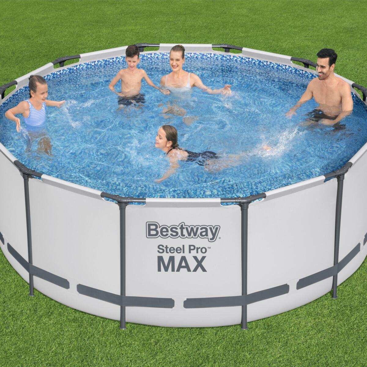 Bestway Steel Pro Max Round Pool Set | Swimming Pool, White 2/4