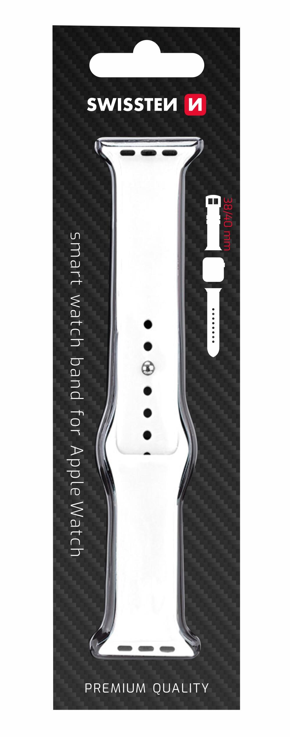 Pulseira Swissten Silicone Band for Apple Watch 38-40mm branco 2/2