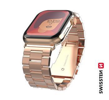 SWISSTEN Pulseira Swissten Metal Band for Apple Watch 42-44mm rosa