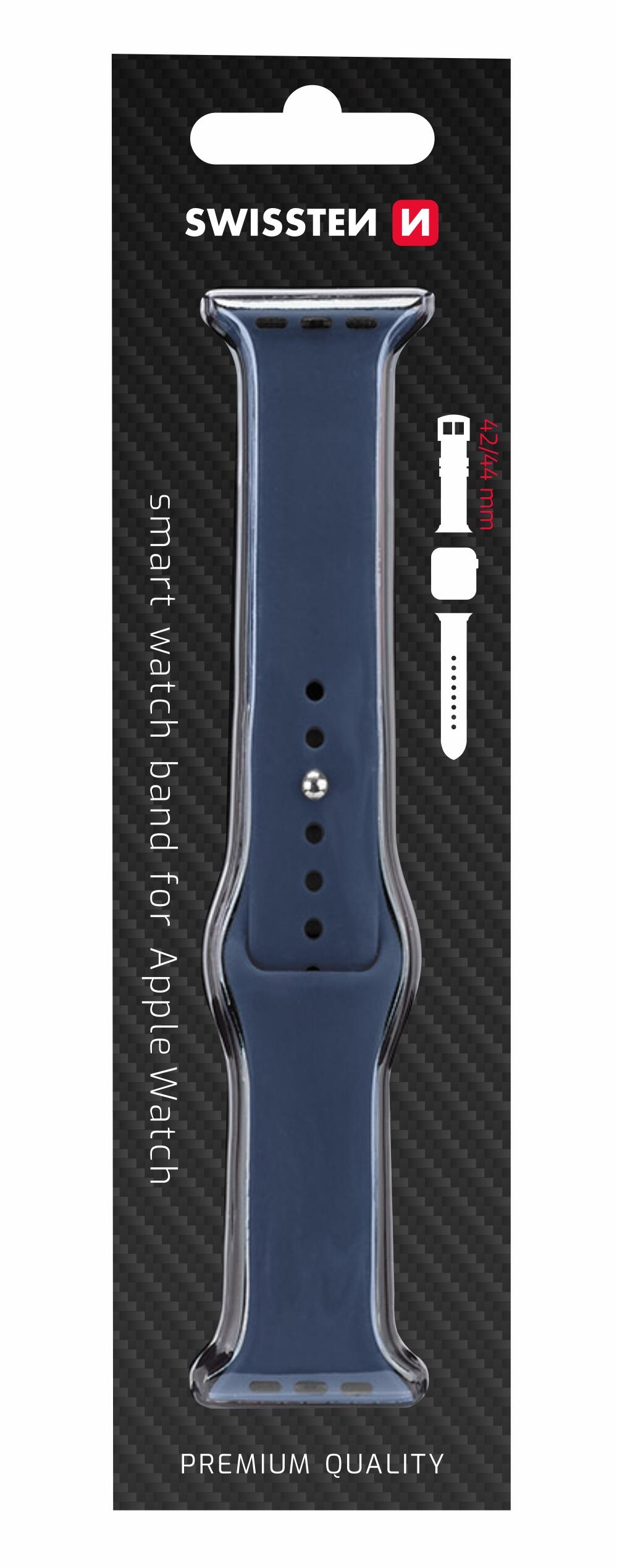 Pulseira Swissten Silicone Band for Apple Watch 42-44mm azul 2/2